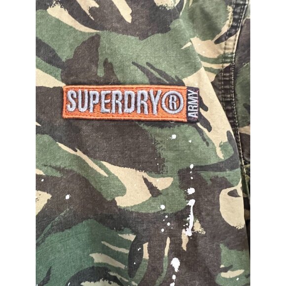 SUPERDRY Rookie Duty Splatter Bomber Jacket Size Large NWT - Picture 6 of 9